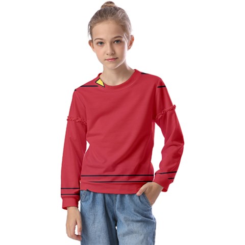 Pokedex Kids  Long Sleeve Tee With Frill  by nate14shop