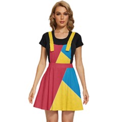 Tri Calor Background-color Apron Dress