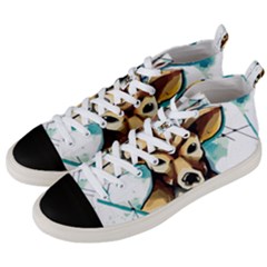 Deer-unicorn-tattoo-drawing-vector-watercolor Men s Mid-top Canvas Sneakers