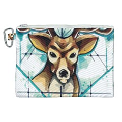 Deer-unicorn-tattoo-drawing-vector-watercolor Canvas Cosmetic Bag (xl)