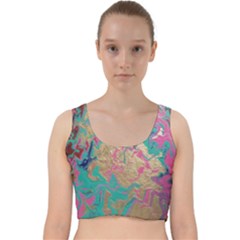 Freedom To Pour Velvet Racer Back Crop Top by Hayleyboop