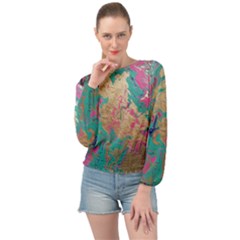 Freedom To Pour Banded Bottom Chiffon Top by Hayleyboop