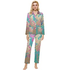 Freedom To Pour Womens  Long Sleeve Velvet Pocket Pajamas Set