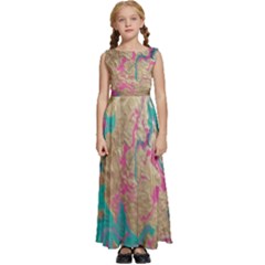 Freedom To Pour Kids  Satin Sleeveless Maxi Dress by Hayleyboop