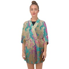 Freedom To Pour Half Sleeve Chiffon Kimono by Hayleyboop