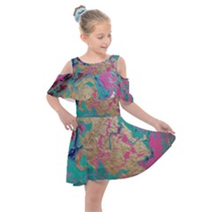 Freedom To Pour Kids  Shoulder Cutout Chiffon Dress by Hayleyboop