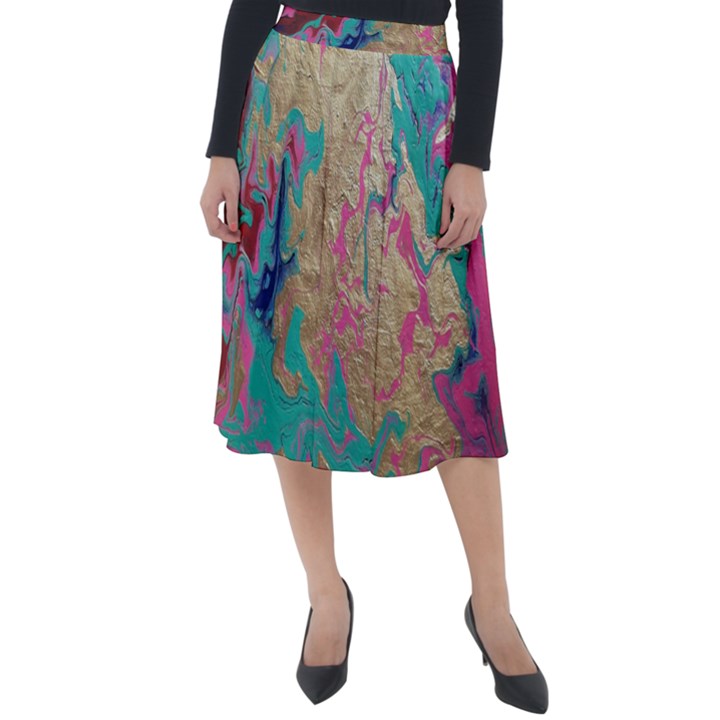 Freedom to pour Classic Velour Midi Skirt 