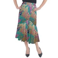 Freedom To Pour Midi Mermaid Skirt by Hayleyboop