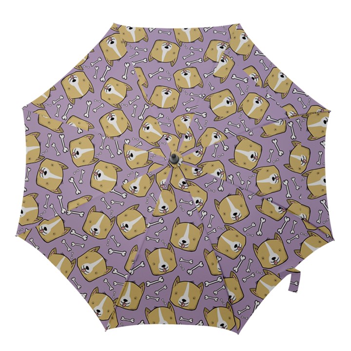 Corgi Pattern Hook Handle Umbrellas (Large)