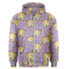 Corgi Pattern Men s Zipper Hoodie