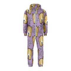 Corgi Pattern Hooded Jumpsuit (kids)