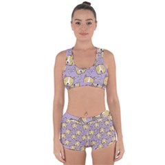 Corgi Pattern Racerback Boyleg Bikini Set by Sudhe