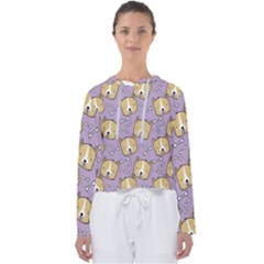 Corgi Pattern Women s Slouchy Sweat