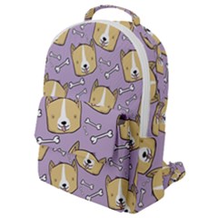 Corgi Pattern Flap Pocket Backpack (small) by Sudhe