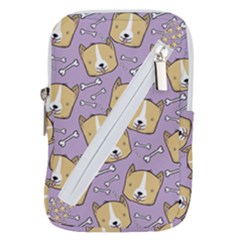 Corgi Pattern Belt Pouch Bag (large) by Sudhe