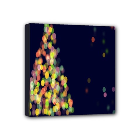 Abstract-christmas-tree Mini Canvas 4  X 4  (stretched) by nate14shop