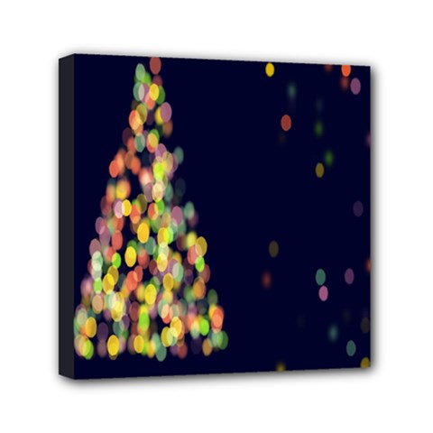 Abstract-christmas-tree Mini Canvas 6  X 6  (stretched) by nate14shop