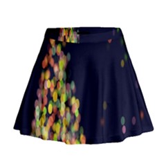 Abstract-christmas-tree Mini Flare Skirt by nate14shop