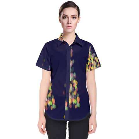 Abstract-christmas-tree Women s Short Sleeve Shirt by nate14shop