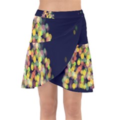 Abstract-christmas-tree Wrap Front Skirt by nate14shop