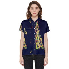 Abstract-christmas-tree Short Sleeve Pocket Shirt by nate14shop