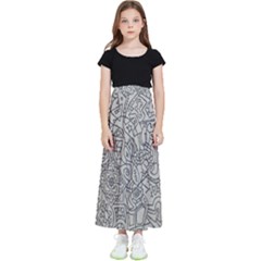 Artwork-005 Kids  Flared Maxi Skirt by nate14shop