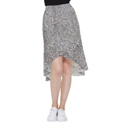 Artwork-005 Frill Hi Low Chiffon Skirt by nate14shop