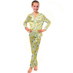 Background-a 001 Kid s Satin Long Sleeve Pajamas Set by nate14shop