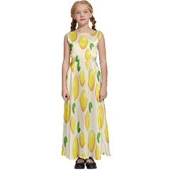 Background-a 001 Kids  Satin Sleeveless Maxi Dress