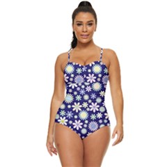 Background-a 002 Retro Full Coverage Swimsuit