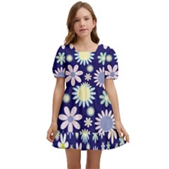 Background-a 002 Kids  Short Sleeve Dolly Dress