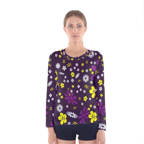 Background-a 003 Women s Long Sleeve Tee by nate14shop