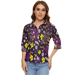 Background-a 003 Women s Quarter Sleeve Pocket Shirt