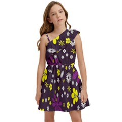 Background-a 003 Kids  One Shoulder Party Dress