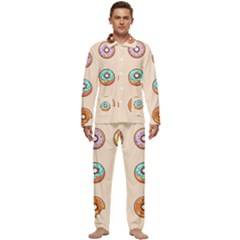 Background-a 006 Men s Long Sleeve Velvet Pocket Pajamas Set