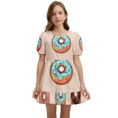 Background-a 006 Kids  Short Sleeve Dolly Dress