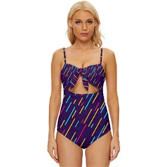 Background-a 008 Knot Front One-piece Swimsuit