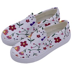 Background-a 009 Kids  Canvas Slip Ons by nate14shop