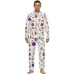 Background-a 009 Men s Long Sleeve Velvet Pocket Pajamas Set by nate14shop