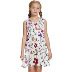 Background-a 009 Kids  Sleeveless Tiered Mini Dress