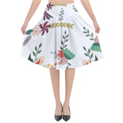 Background-a 011 Flared Midi Skirt by nate14shop