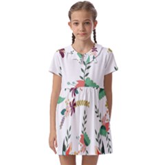 Background-a 011 Kids  Asymmetric Collar Dress by nate14shop