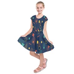 Background-a 012 Kids  Short Sleeve Dress by nate14shop