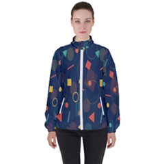 Background-a 012 Women s High Neck Windbreaker by nate14shop