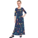 Background-a 012 Kids  Quarter Sleeve Maxi Dress View1