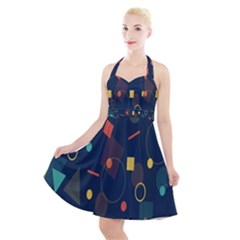 Background-a 012 Halter Party Swing Dress  by nate14shop