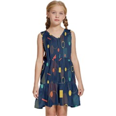 Background-a 012 Kids  Sleeveless Tiered Mini Dress