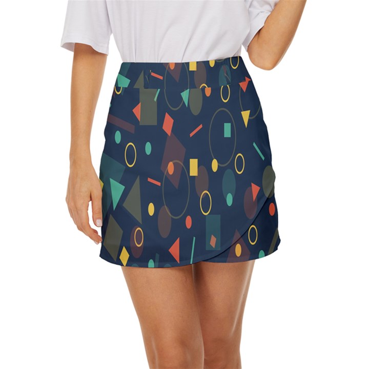 Background-a 012 Mini Front Wrap Skirt