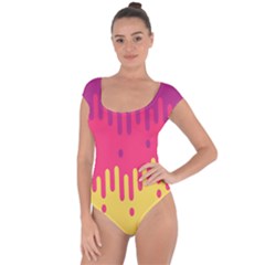 Background-a 013 Short Sleeve Leotard  by nate14shop