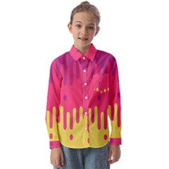 Background-a 013 Kids  Long Sleeve Shirt by nate14shop